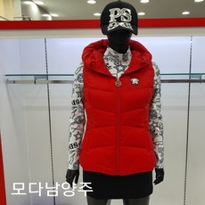 그레이스집업후드다운베스트