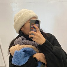 [남여공용] 윈터 뽀글이 양털 숏비니 HE1015