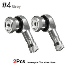 DSYCAR CNC 오토바이 타이어 밸브 스템 범용 오토바이 알루미늄 휠 NCY 누출 방지 TWPO 밸브 캡 90 도 2, 4-Grey, 1개