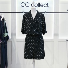 씨씨콜렉트 도트패턴 점프슈트 C202MSE073