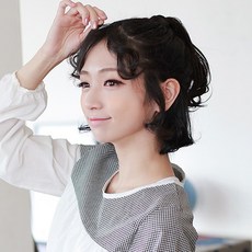 숏 웨이브 포니, 1개, #2 내츄럴블랙