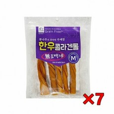  7개묶음 애완동물용 수제간식 한우개껌 콜라겐 롤 M, 1EA, 1EA 