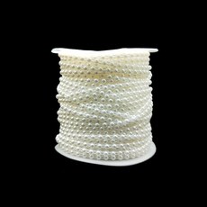452330 / 5 야드 4mm 하프 라운드 진주 비즈 Diy 공예 용품 쥬얼리 장식 웨딩 드레스 액세서리 핫 비즈, White