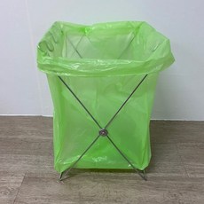 태드 캠핑 접이식 쓰레기봉투 걸이 휴대용 쓰레기통, 쓰레기봉투, 쓰레기봉투 40L_15장_그린