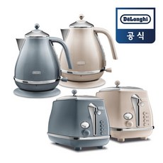 [드롱기] 아이코나 메탈릭스 토스터기 CTOT2003 + 전기주전자 KBOT2001, 아주르