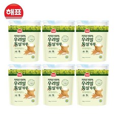 해표 우리밀 통밀가루 750g, 6개