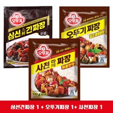 오뚜기 짜장1+사천짜장1+삼선간짜장1 짜장set 무배, 1개