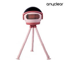 애니클리어 문어발 유모차 선풍기, 핑크, 1개