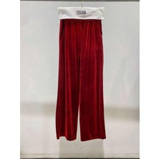 CHMALL 벨벳 통바지 일자핏 밴딩 팬츠 와이드