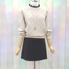 에이비에프지 ab.f.z레이스 넥 도트 패턴 니트 AFFU1W04A