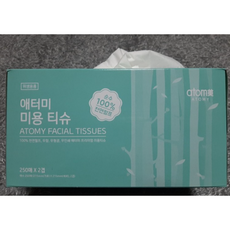 애터미 프리미엄 미용티슈 250매 4개, 1세트