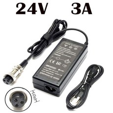 퀄컴 24V 2A 스쿠터 배터리 충전기 3 프롱 전원 면도기 E200S E175 MX400 포켓 스포츠 모드 더트, 01 24V 3A_04 AU, 1개