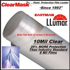 Llumar 10 Mil Clear Paint Protection Bulk Film Roll 12 inche Llumar 10밀 투명 페인트 보호 벌크 필름 롤 12인치 X 60인, Llumar 10 Mil Clear Paint Prot, 1개