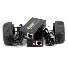 [해외] Redamigo 100 m hd 1080 p vga utp extender 1x1 분배기 (프로젝터 hdtv pc ve100 용 3.5mm 오디오 rj45/cat5e/6, BLACK 100m