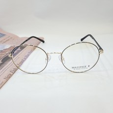 동그리 남자 여자 가벼운안경 블랙골드 콤비 MASSTIGE2 9506 51