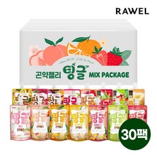 로엘 팅글 곤약젤리 믹스패키지 15종 전구성 30팩(130g x 9개 80g x 6개) 저칼로리간식, 1박스, 1650mg