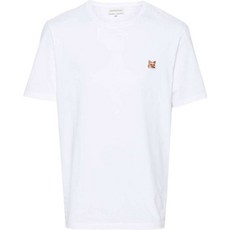 MAISON KITSUNE [명품]24SS 메종키츠네 폭스헤드 화이트 반팔 티셔츠 LM..