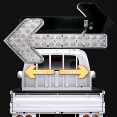 삼항LED 12V용 자동차량용 화살표 LED싸인보드 옐로우커버 고급형 도로공사차량 필수품, 12v용옐로우커버
