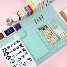 초보 고무도장 세트 지우개 도장도안 조각칼 조각 DIY 도구