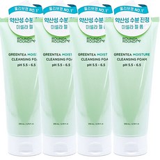 라운드어라운드 그린티 약산성 클렌징폼 클렌징 폼, 200ml, 4개