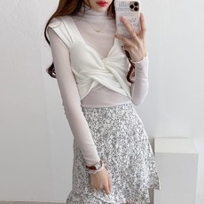 크롭니트뷔스티에