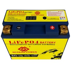 BMS 오토바이 시작 배터리 다리미 인산염 스쿠터 LiFePO4 12 BS 12V 102 4Wh CCA 450A 8V, 12B4 Left Negative, 1개