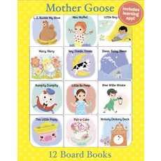Mother Goose 12 Mini Board Books Boxed Set, Little Grasshopper Books