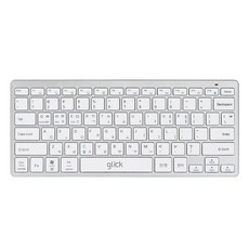 지클릭커 정품 OFFICEPRO 움직이는 마카롱 슬림 라이트 무선 블루투스 무소음 키보드 (실버화이트)