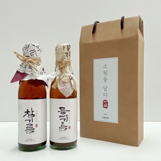 고소한 참기름 들기름 선물세트, 외국산 참기름+들기름 세트, 1개, 350ml