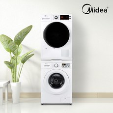 Midea 트윈타워 10kg 의류건조기 + 9kg 드럼세탁기 / MW-F902W+MCD-H103W