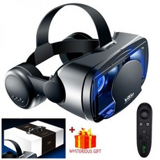 3D VR 헤드셋 스마트 가상 현실 안경 스마트폰용 7 인치 헬멧 휴대폰 안드로이드 아이폰 렌즈 컨트롤러 쌍안경 포함, CHINA|With Box With Remote
