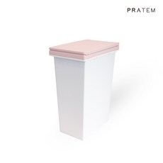 씨에스리빙 프라템 슬림링크 분리수거함 25L, 1개, 핑크