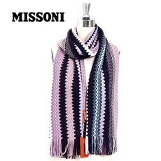 [미쏘니] MISSONI 울 멀티 메탈릭 머플러