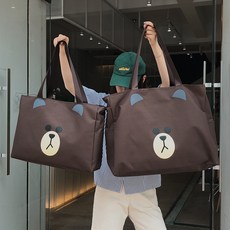 여행 가방 큐트한 대용량 여행 가방 여자 여행 가방 캔버스 쇼트 짐가방 레드[가방0837]