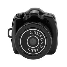 액션캠 소형캠코드480P Micro DVR Camcorder Mini Camera Y2000 Chain Webcam Video Recorder Portable Wit, 01 black