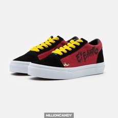 반스 키즈 더 심슨 올드스쿨 다크레드 VA216D03I-G11 바트 그래피티 블랙 빨검 데일리 스니커즈