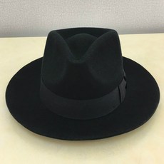페도라 상해 양모 재즈모자 남성 노인 보온 챙이큰모자