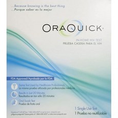 Oraquick Oral in Home Saliva Test for HIV. (Completely Private) The 1St You Can Read Yourself. No Ou, 1개