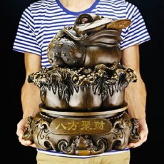 돌두꺼비 거북이상 금섬개구리매미김두꺼비사무실 풍수왕재화수분 개업선물환, 02 라지 팔방취재목문색