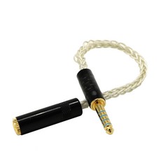 QDY 플러그 앤 플레이 4.4mm Male to 3.5mm Female Balanced Gold-Plated Adapter for Sony NW-WM1A NW-WM1Z PHA-2A Audio Player DAP White, 1개, 모델명