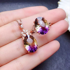 자수정귀걸이세트