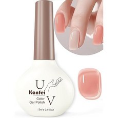 kanfei 젤네일 탑코트 베이스코트 13ml 논와이프 닦아낼필요 없음 대용량 UV LED 지원 오렌지 핑크