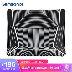 뉴수려(samsonite) 클러치 봉투 가방 아이패드백 남녀 사용 가능한 블랙 스트라이프