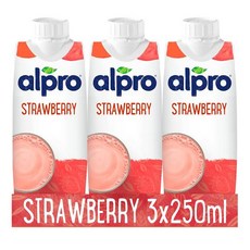 Alpro 알프로 소야 스트로베리 롱 라이프 드링크, 250ml