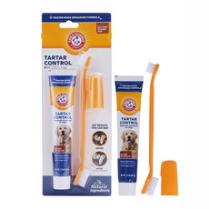 (미국직수입) Arm & Hammer 애완동물 강아지용 치아 관리 신선한 구취 키트, 1개, 74ml