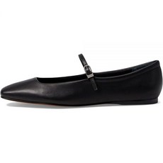 Dolce Vita 여성용 Reyes 발레 플랫 아이보리 가죽, 8.5, 블랙 가죽