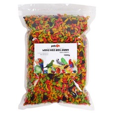 뉴트리션 대형앵무 과일펠렛 앵무새 먹이 사료, 1개, 1kg