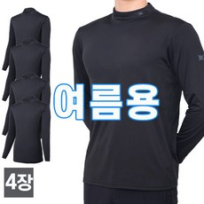 [스타일필드] 4세트 봄 여름시즌 냉감소재 쿨아이스 반목 스판 긴팔 티셔츠 JUA112