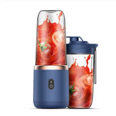 가정용 착즙기 미니 과일 자동 멀티 완전 컵 충전식 주스 믹서기 휴대용 USB 400ml, [01] 파란, 01 파란