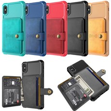 아이폰 XR XS MAX 8 8플러스 7 7+컬러 카드수납 지갑 휴대폰 케이스 WP1346